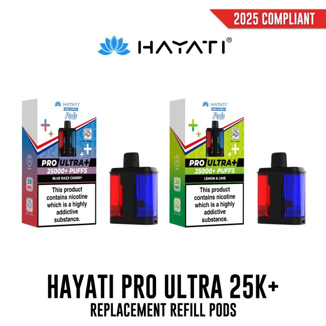 HAYATI PRO ULTRA 25000+ PRE-FILLED REPLACEMENT PODS