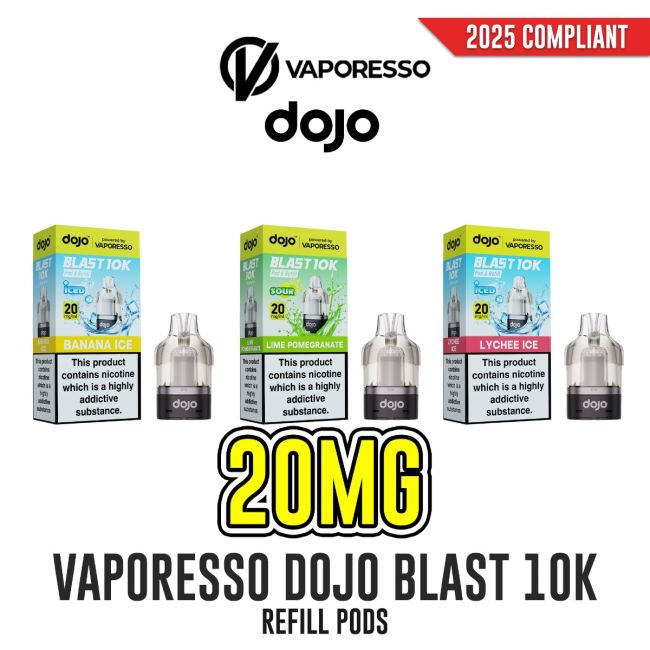 VAPORESSO DOJO BLAST 10K PRE-FILLED REPLACEMENT PODS 20MG