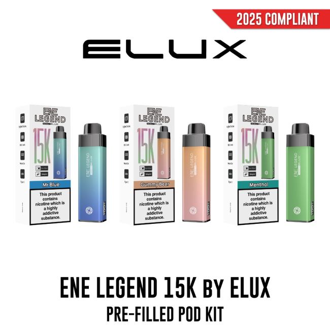 ENE LEGEND 15K BY ELUX PRE-FILLED VAPE KIT