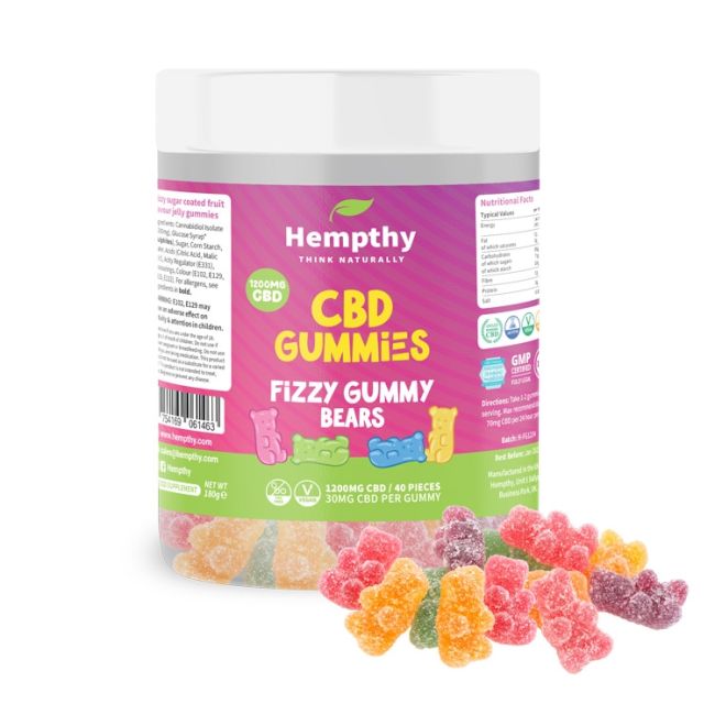 HEMPTHY CBD GUMMIES 1200MG TUB